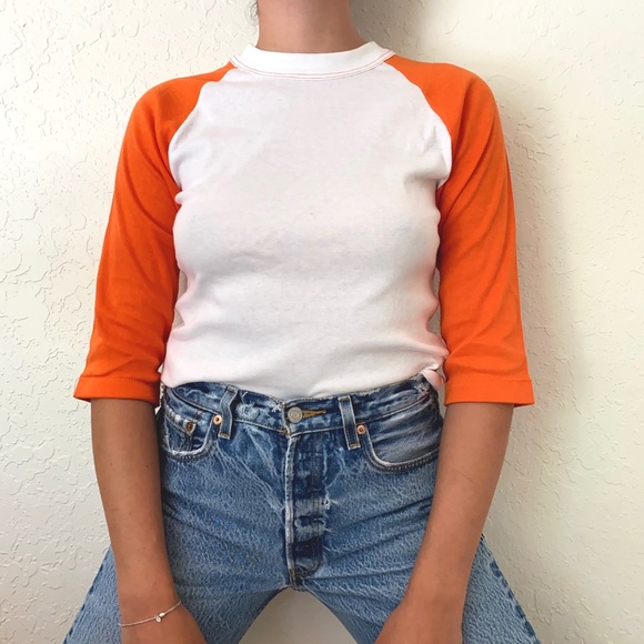 Vintage Tops - Vintage Raglan Baseball Tee Tshirt